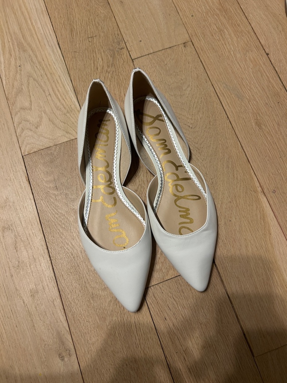Sam Edelman Ivory Pointed D'Orsay Flats